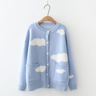 Cloudy Sky Knit Cardigan Sweater Jumper