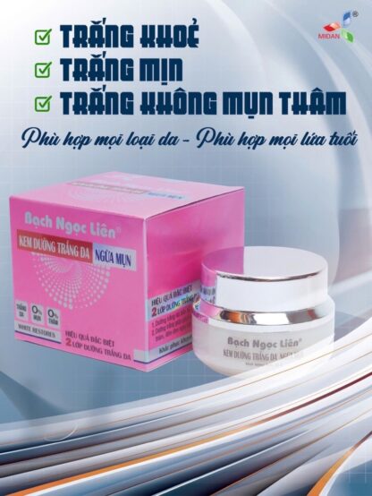 Bach Ngoc Lien Skin Face Whitening Cream for Acne Skin - Image 2