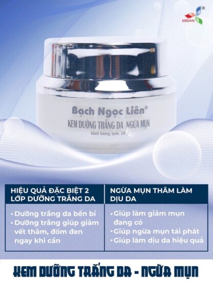 Bach Ngoc Lien Skin Face Whitening Cream for Acne Skin - Image 6